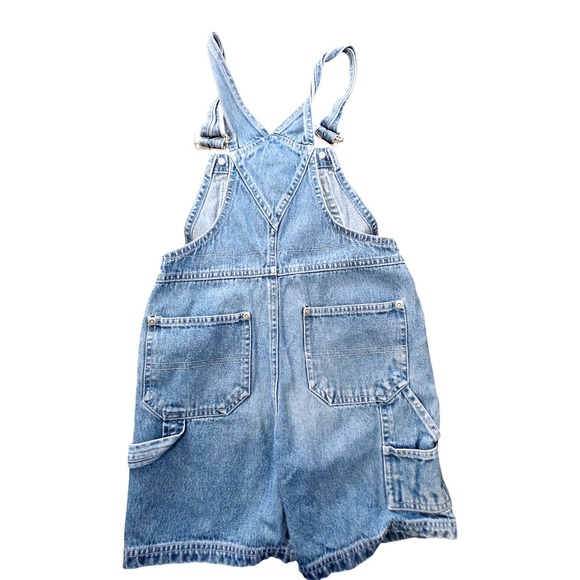 Faded Glory Kids Boys Denim Shortall Overalls Size 5 Blue Cotton Y2K Vintage - Picture 5 of 5